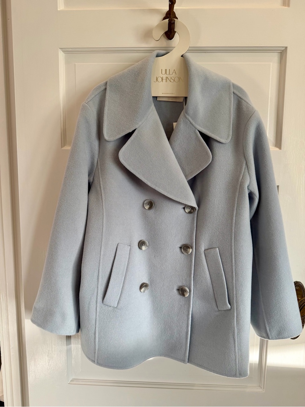Ulla Johnson Diana Wool Peacoat, Slate - Picture 5 of 10